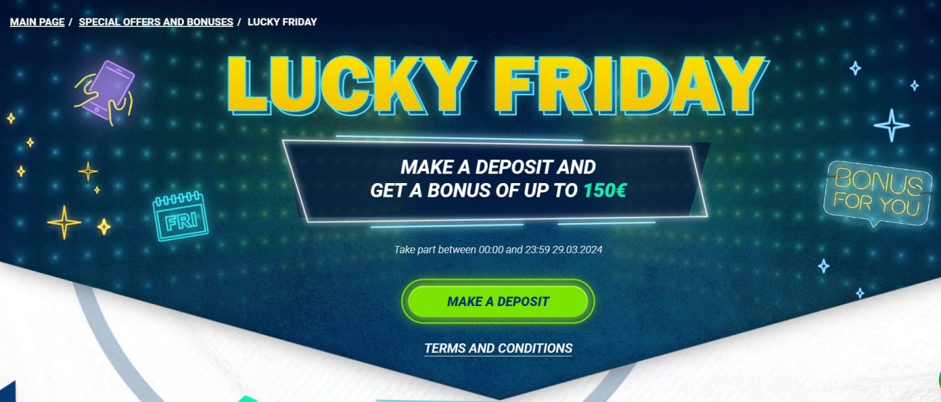 1xBet Lucky Friday Bonus Rules